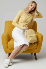 Çıtçıt Detaylı Bluz Sarı T4343 (Beden: S)