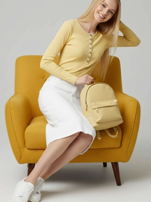 Çıtçıt Detaylı Bluz Sarı T4343 (Beden: S)