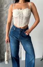 Baggy Süper Taş Bıyık Yıkama Koyu Mavi Jeans Pantolon D2007 (Beden: 42) - Görsel 3