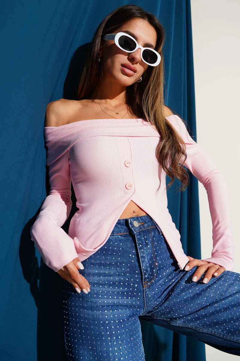 1234978_madonna-yaka-dugmeli-bluz-77869157-sw800sh1200.png Madonna Yaka Düğmeli Bluz Pembe T4329 (Beden: S) - Görsel 1