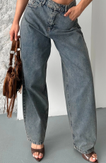 Baggy Kar Yıkama Eskitme Kahve Jeans Pantolon D2007 (Beden: 36) - Görsel 6