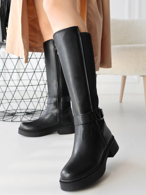 Diona Siyah Cilt Çizme (Numara: 37)