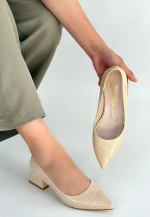 Meort Bej Rugan Topuklu Ayakkabı (Numara: 37) - Görsel 2