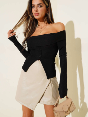 Madonna Yaka Düğmeli Bluz Siyah T4329 (Beden: Xl)