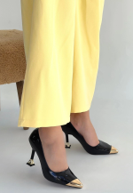 Artem Siyah Rugan Topuklu Ayakkabı (Numara: 38) - Görsel 2