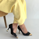 Artem Siyah Rugan Topuklu Ayakkabı (Numara: 38) - Görsel 4