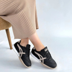 Zlay Siyah Cilt Bej Detaylı Bağcıklı Spor Ayakkabı (Numara: 36) - Görsel 4