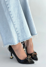 Coby Siyah Rugan Topuklu Ayakkabı (Numara: 39) - Görsel 2