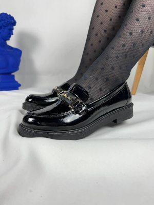 Kb-803 Kuback Kömür Rugan Günlük Kadın Babet (Numara: 36)