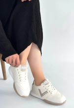 Jowen Bej Cilt Vizon Detaylı Bağcıklı Spor Ayakkabı (Numara: 37)