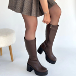 Disan Kahverengi Cilt Topuklu Çizme (Numara: 40) - Görsel 4