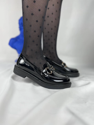 Kb-801 Kuback Kömür Rugan Günlük Kadın Babet (Numara: 38)