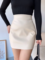 Düz Deri Etek Bej H24468 (Beden: M) - Görsel 4