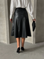 Komple Parçalı Deri Etek Siyah H26441 (Beden: M) - Görsel 3