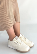 Tawen Bej Cilt Bağcıklı Spor Ayakkabı (Numara: 36) - Görsel 2