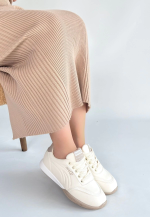 Tawen Bej Cilt Bağcıklı Spor Ayakkabı (Numara: 38) - Görsel 3