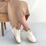 Tawen Bej Cilt Bağcıklı Spor Ayakkabı (Numara: 38) - Görsel 4