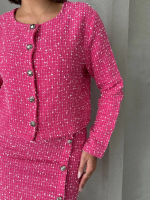 Ceketli Etek Takım Chl Kumaş Fuşya H24443 (Beden: S) - Görsel 6