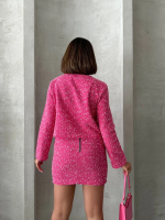 Ceketli Etek Takım Chl Kumaş Fuşya H24443 (Beden: M) - Görsel 5