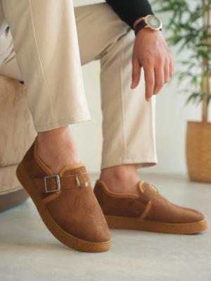 Kb-Kx1 Kuback Taba Kürklü Günlük Erkek Ayakkabı (Numara: 44)