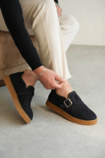 Kb-Kx1 Kuback Lacivert Kahve Taban Kürklü Günlük Erkek Ayakkabı (Numara: 44)