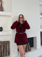 Fok Ceket Premıum Kalite Bordo St255860 (Beden: M) - Görsel 5