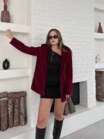 Fok Ceket Premıum Kalite Bordo St255860 (Beden: L) - Görsel 3