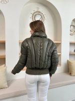 Puffer Kısa Mont Haki St25534 (Beden: S) - Görsel 3