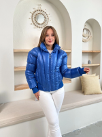 Puffer Kısa Mont Mavi St25534 (Beden: L)
