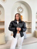 Puffer Kısa Mont Siyah St25534 (Beden: S) - Görsel 3