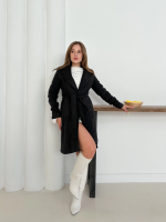 Cepli Kuşaklı Kaşe Kaban Antrasit St26458 (Beden: L)