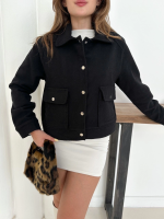 Zr Model Kaşe Ceket Siyah St255807 (Beden: M) - Görsel 5