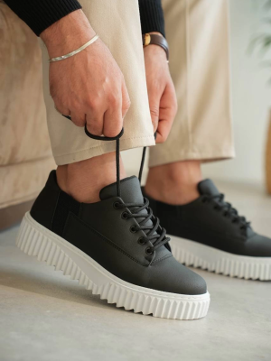 Kb-X516 Kuback Siyah Cilt Günlük Erkek Ayakkabı (Numara: 41)