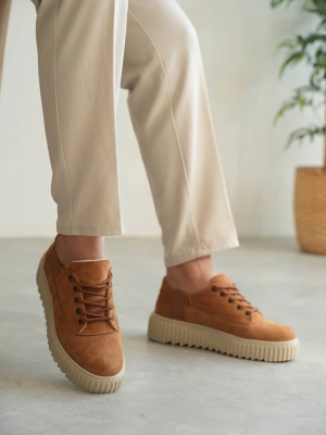 Kb-X516 Kuback Taba Süet Günlük Erkek Ayakkabı (Numara: 44)