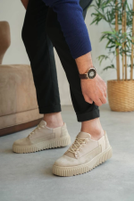 Kb-X516 Kuback Bej Süet Günlük Erkek Ayakkabı (Numara: 40)