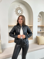 Mevsimlik Deri Ceket Siyah St255510 (Beden: M) - Görsel 2