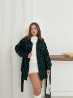 Uzun Kaşe Gömlek Petrol Yeşili St255812 (Beden: S)