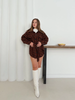 Uzun Kaşe Gömlek Kahvesiyah St255812 (Beden: M) - Görsel 2