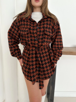 Uzun Kaşe Gömlek Kahvesiyah St255812 (Beden: L) - Görsel 7