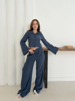 Gömlek Yaka Kaplama Düğmeli Takım Lacivert St265866 (Beden: Xl) - Görsel 5