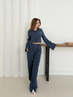 Gömlek Yaka Kaplama Düğmeli Takım Lacivert St265866 (Beden: Xl) - Görsel 2