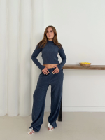 Balıkçı Yaka Örme Takım Lacivert St265865 (Beden: Xl) - Görsel 2