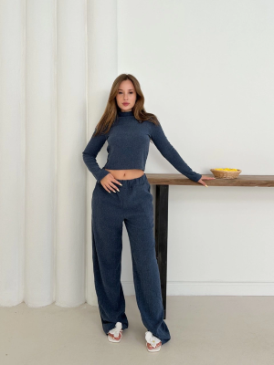 Balıkçı Yaka Örme Takım Lacivert St265865 (Beden: Xl)