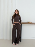 Balıkçı Yaka Örme Takım Kahve St265865 (Beden: Xl) - Görsel 5