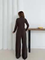 Balıkçı Yaka Örme Takım Kahve St265865 (Beden: Xl) - Görsel 4