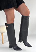 Jike Siyah Cilt Tak Çıkar Çizme (Numara: 38)