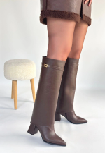 Jike Kahverengi Cilt Tak Çıkar Çizme (Numara: 39)