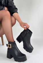 Pinma Siyah Cilt Topuklu Bot (Numara: 37) - Görsel 2