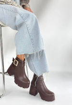 Pinma Kahverengi Cilt Topuklu Bot (Numara: 37) - Görsel 3