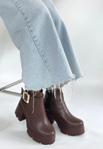 Pinma Kahverengi Cilt Topuklu Bot (Numara: 38) - Görsel 2